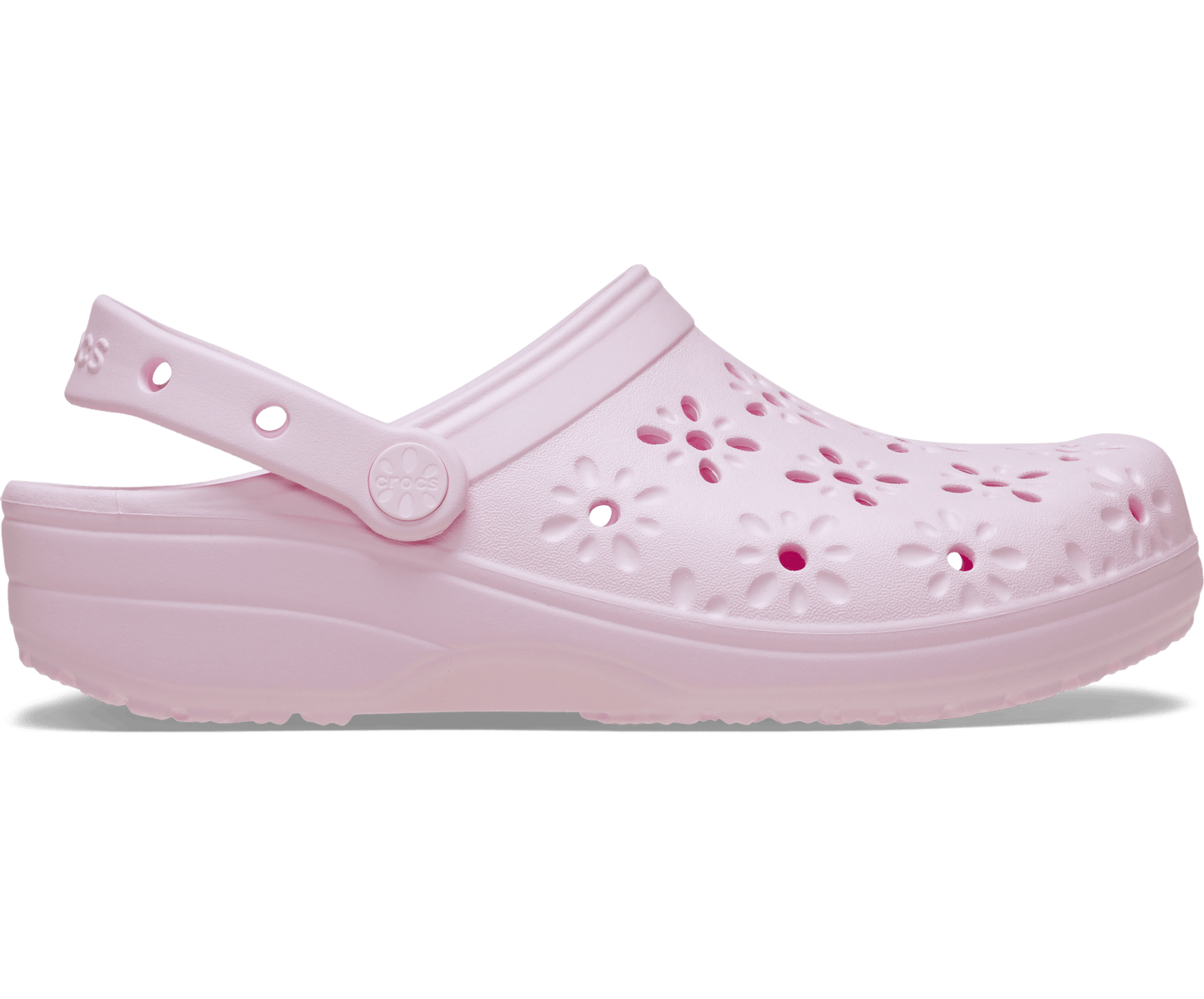 Classic Floral Cut-Out Clog - Pink Milk