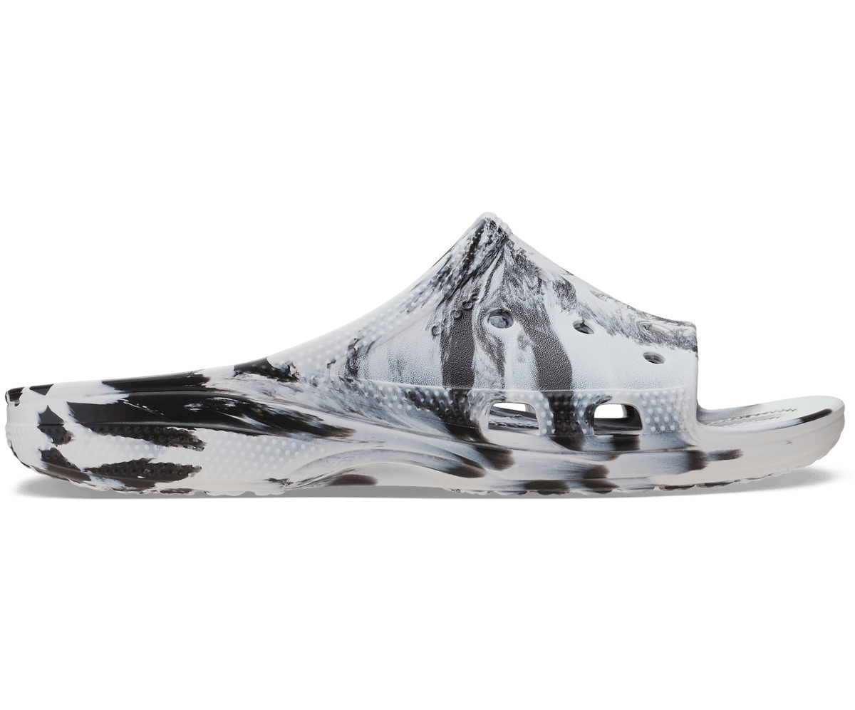 Men’s Marbled Saturday Slide - Black / White