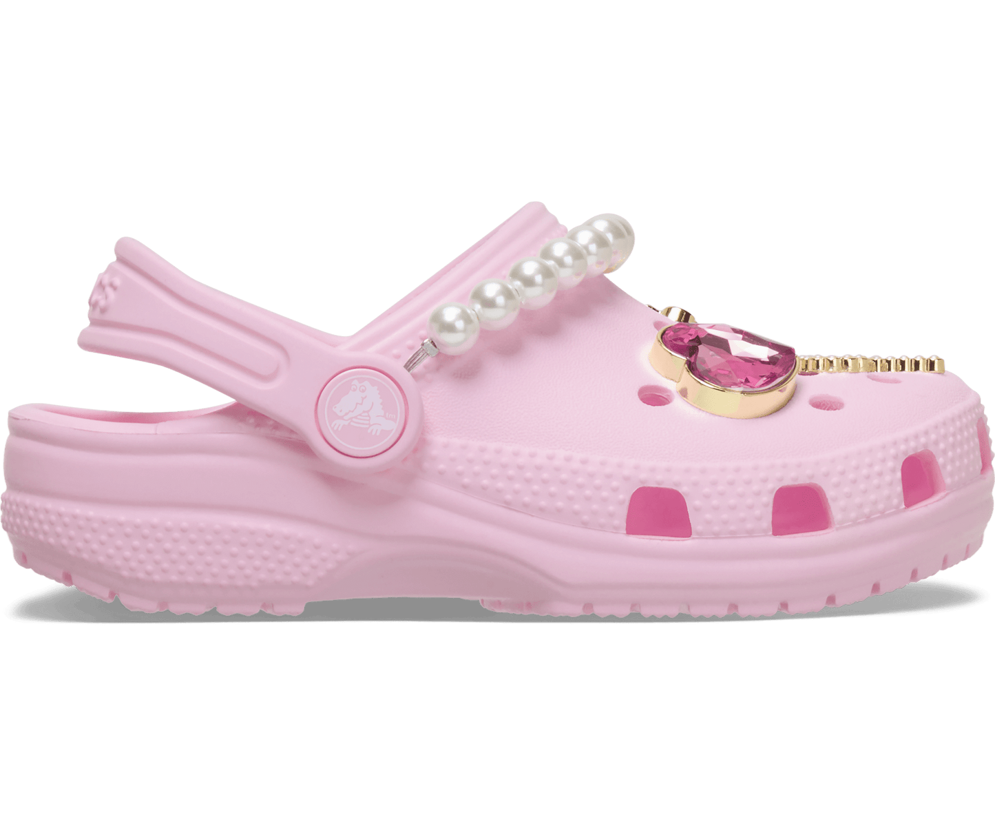 Toddler Classic Pearl Glam Clog - Pink Milk