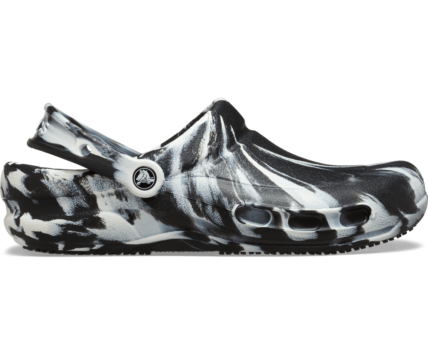 Bistro Marbled Work Clog - Black / White