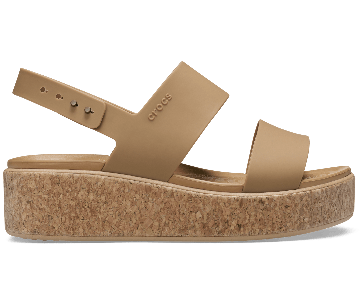 Brooklyn Low Wedge Cork Sandal - Umber