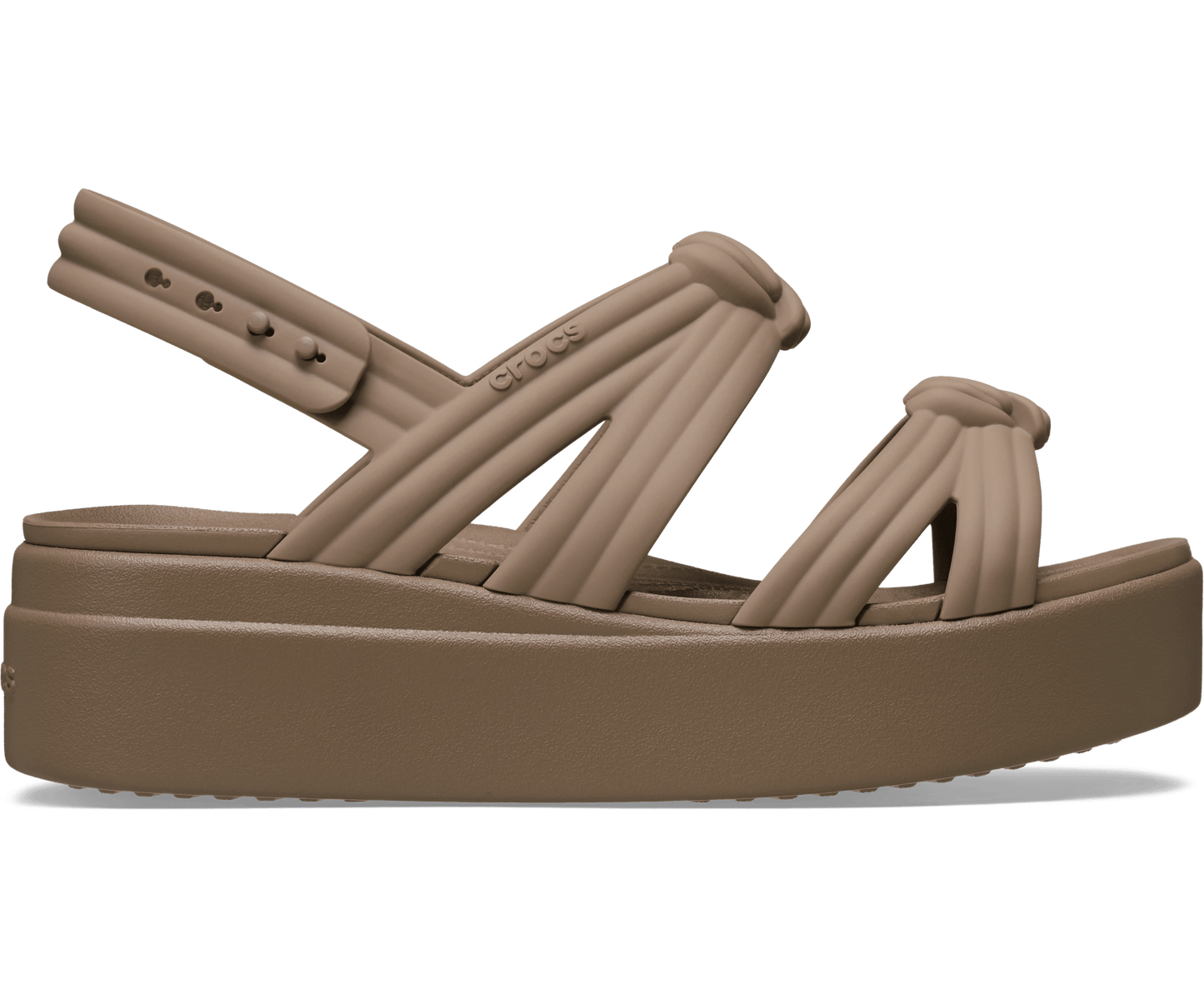 Brooklyn Low Wedge Knot Sandal - Latte