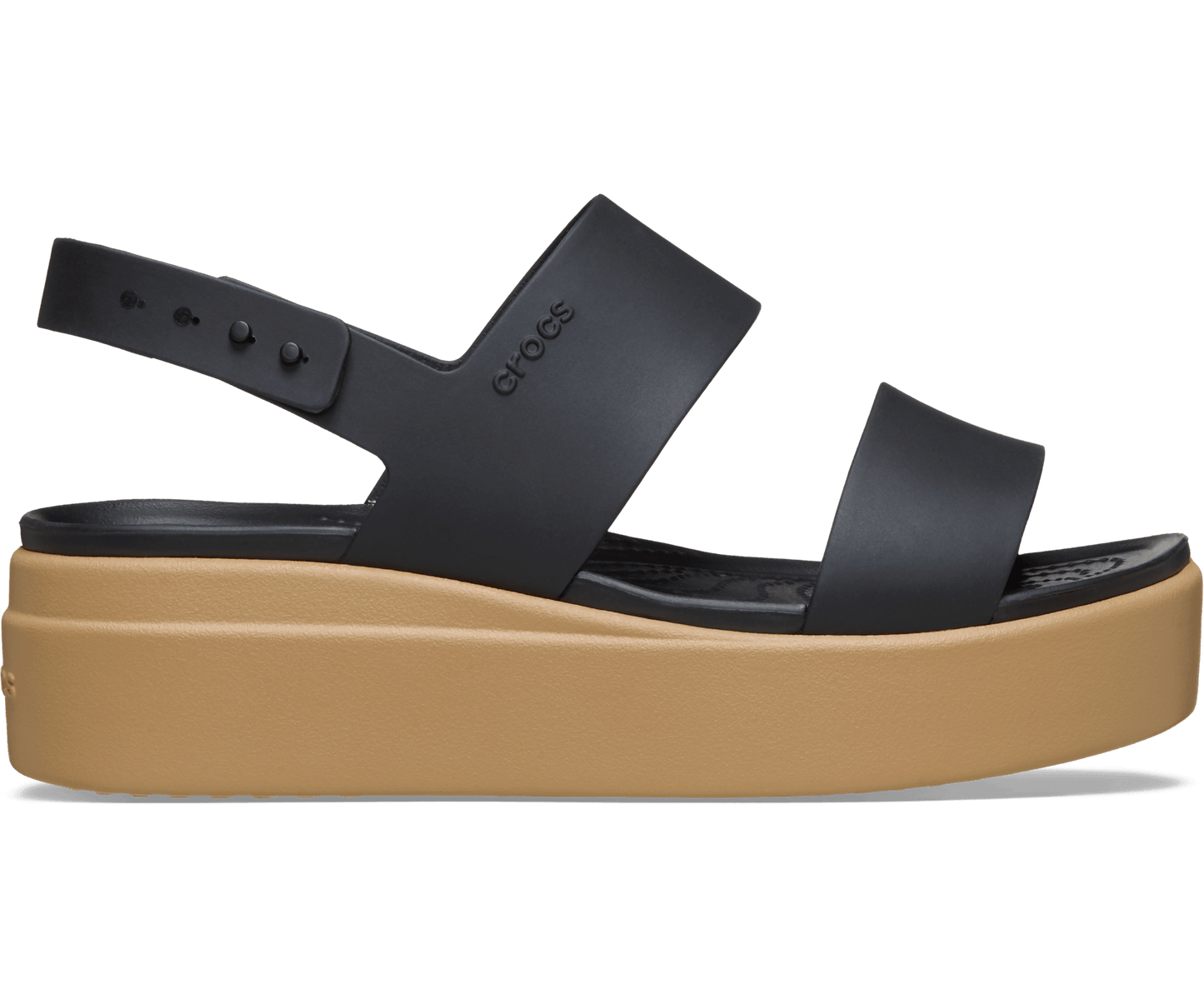 Brooklyn Low Wedge Sandal - Black/Cashew