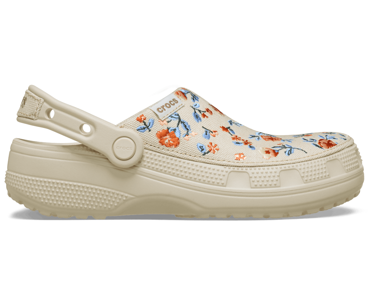 Classic Crafted Floral Clog - Frappé