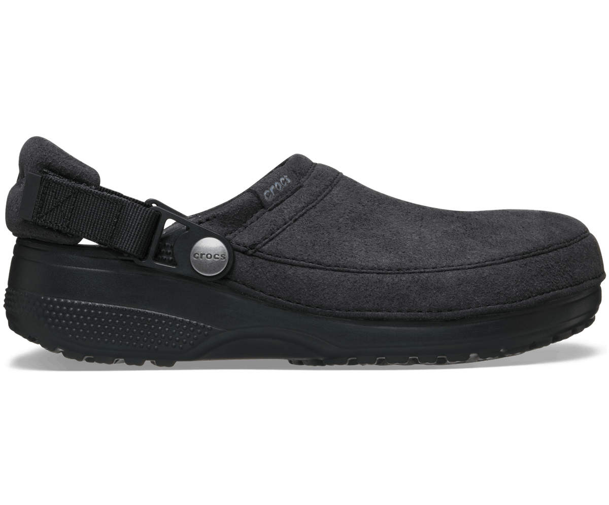 Classic Crafted Vegan Suede Clog - Black
