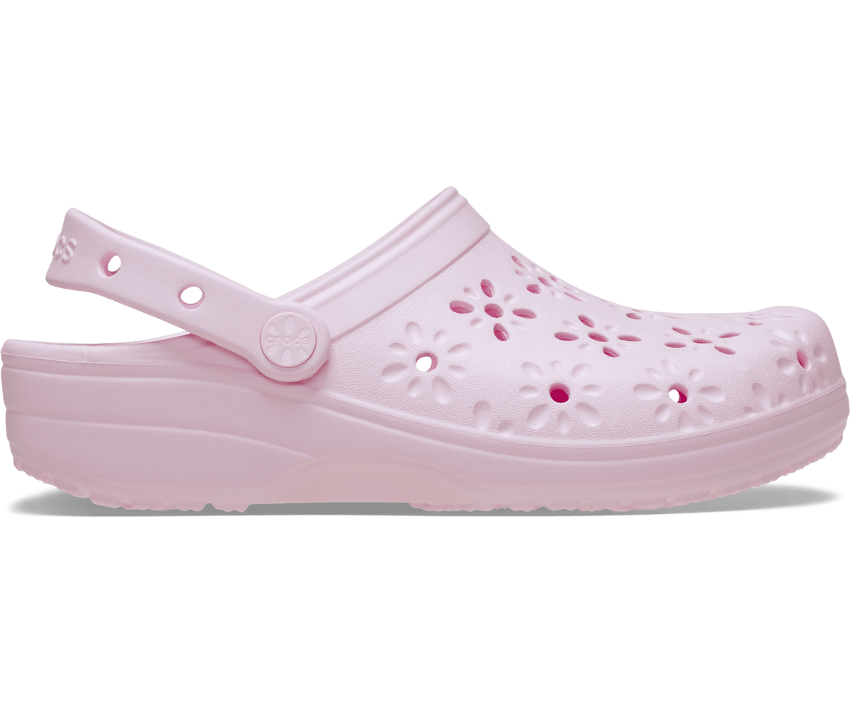 Classic Floral Cut-Out Clog - Pink Milk