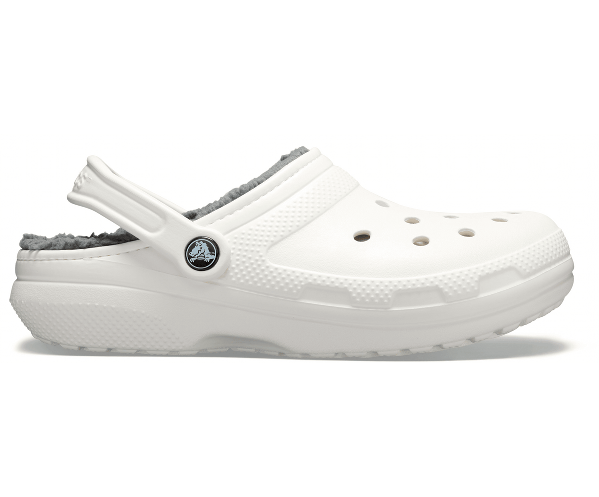 Classic Lined Clog - White / Grey