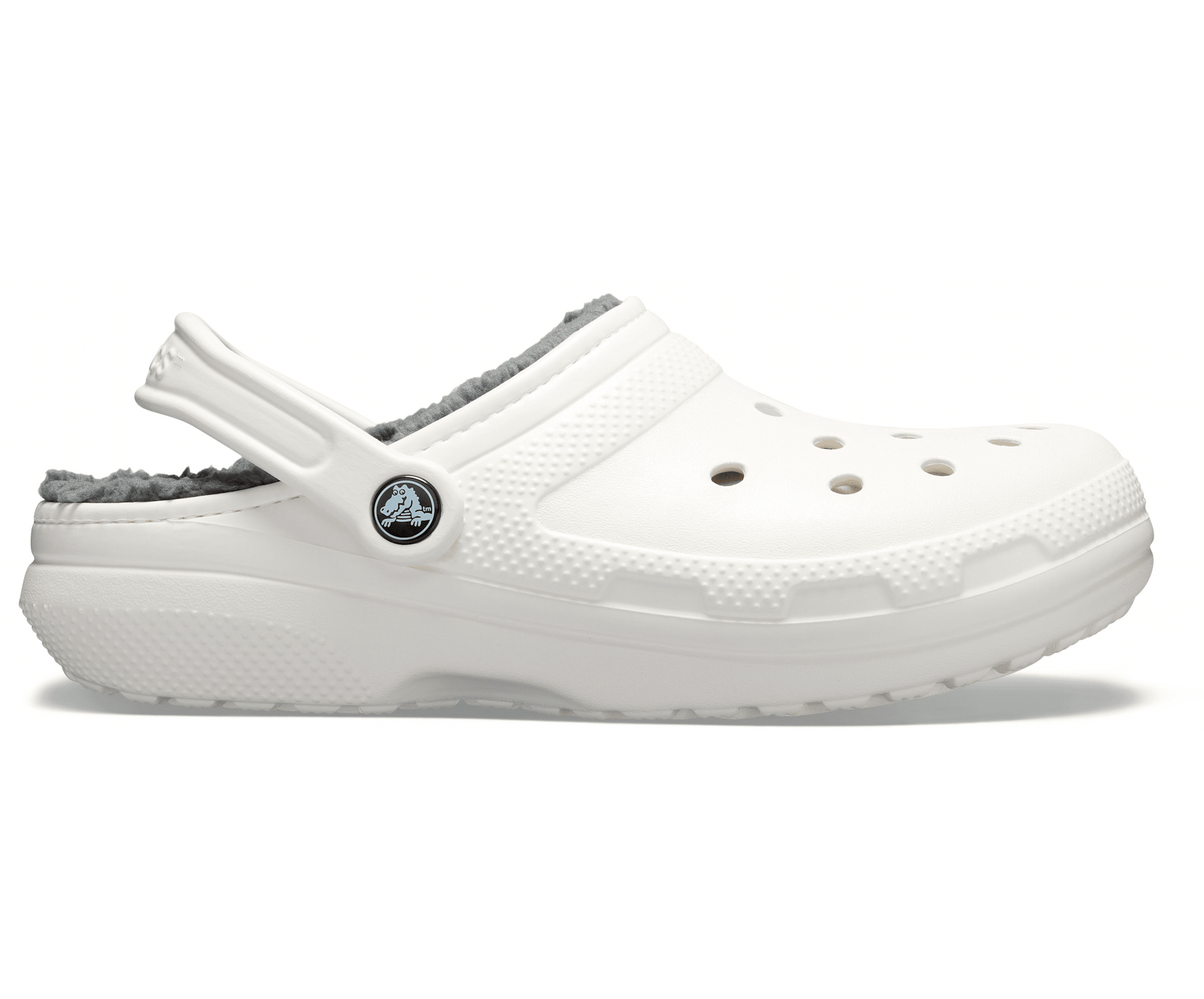 Classic Lined Clog - White / Grey