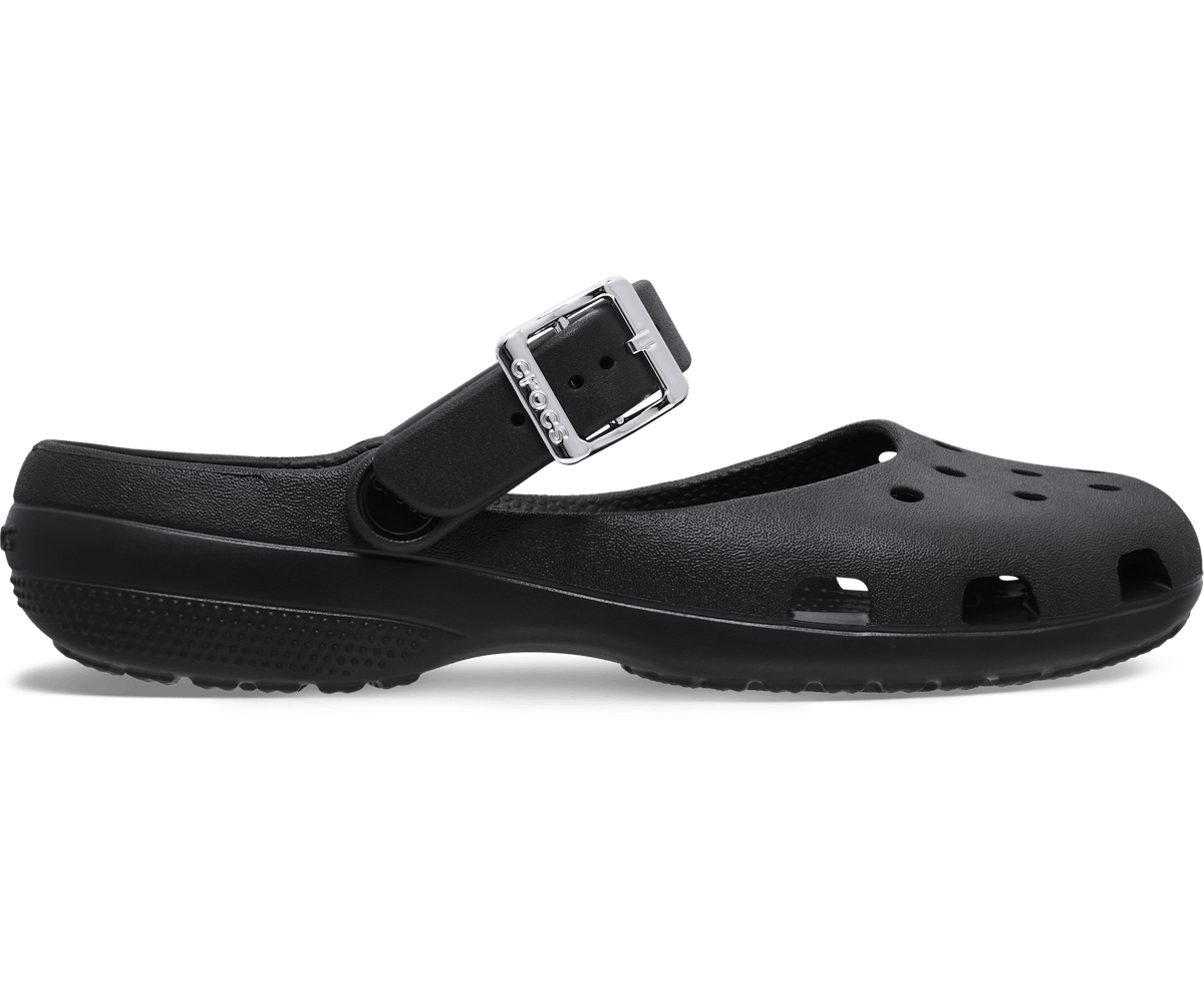 Classic Metallic Buckle Ballet - Black / Silver