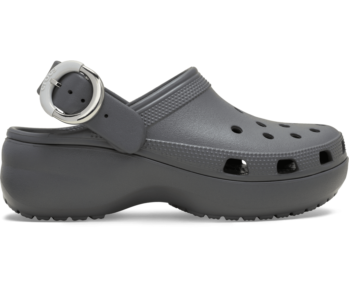 Classic Platform Dipped Buckle Clog - Carbon