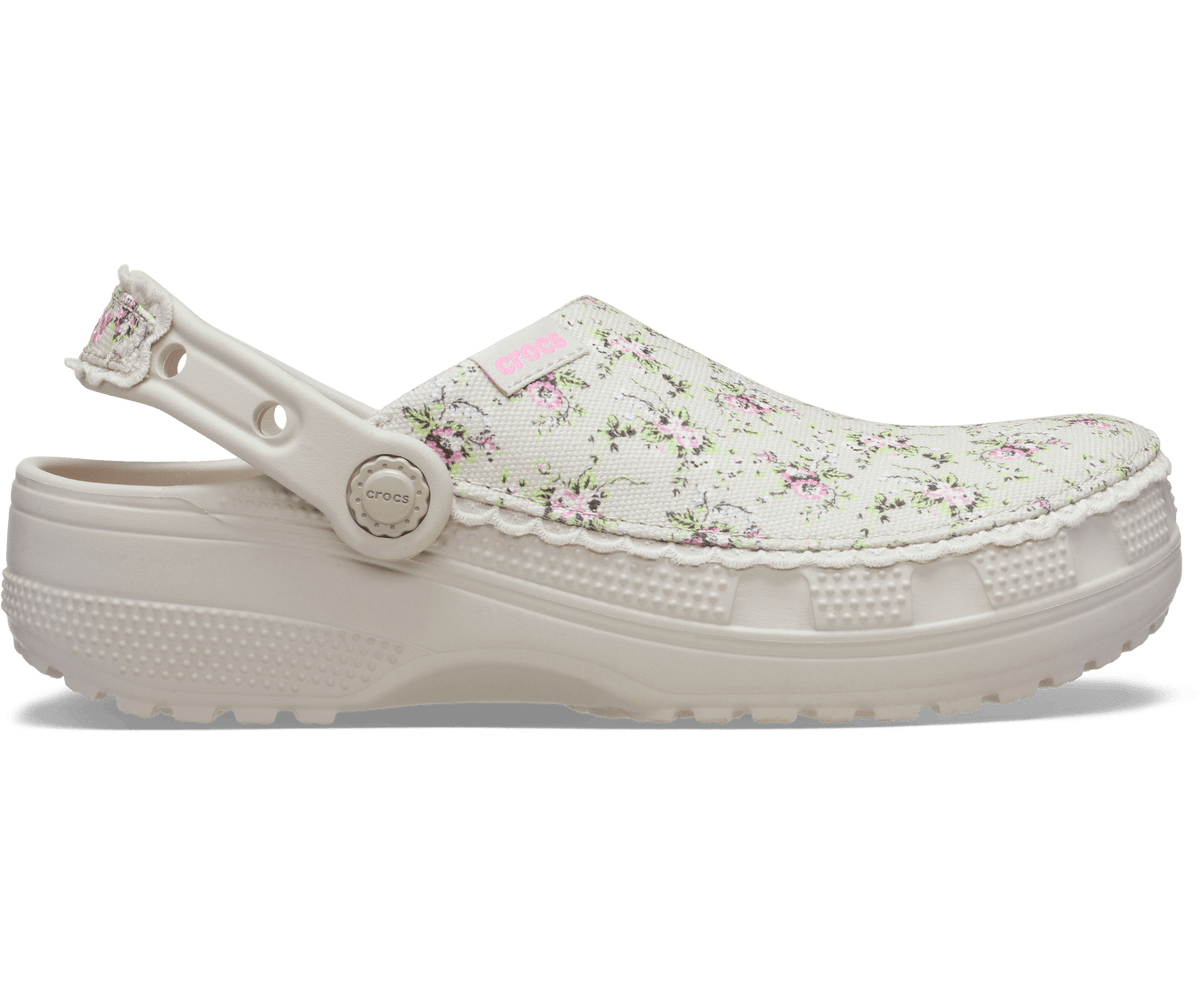 Crafted Ditsy Floral Clog - Cocoa Crème