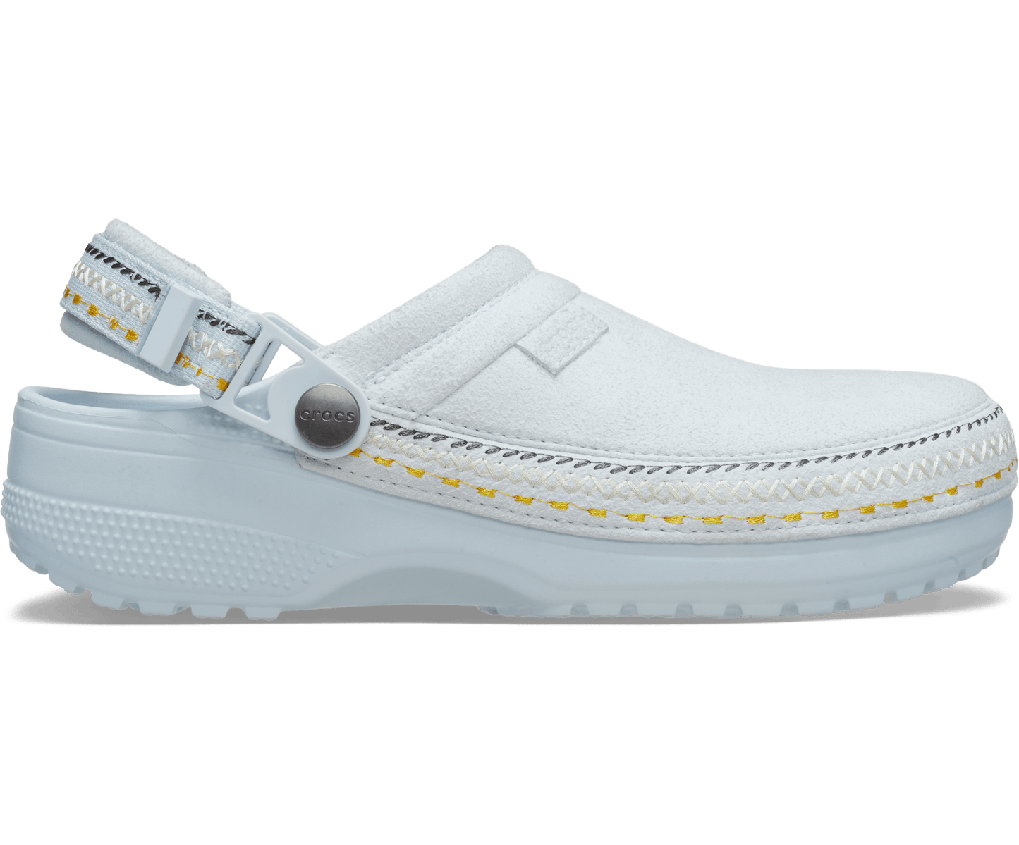 Crafted Vegan Suede Stitch Clog - Sky Ice