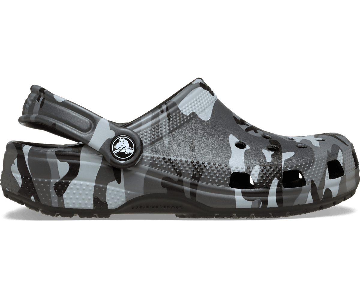 Kids' Classic Camouflage Clog - Black/Slate Grey