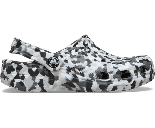 Kids' Classic Confetti Clog - Black / White