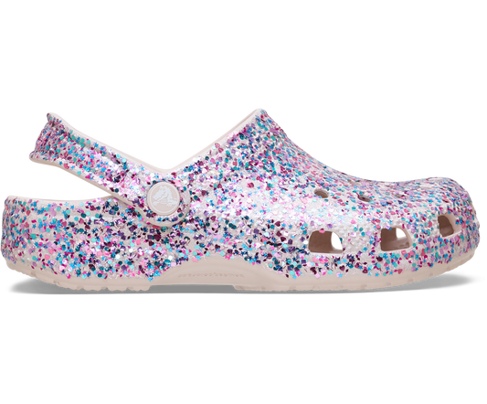 Kids' Classic Dazzle Glitter Clog - Cocoa Crème
