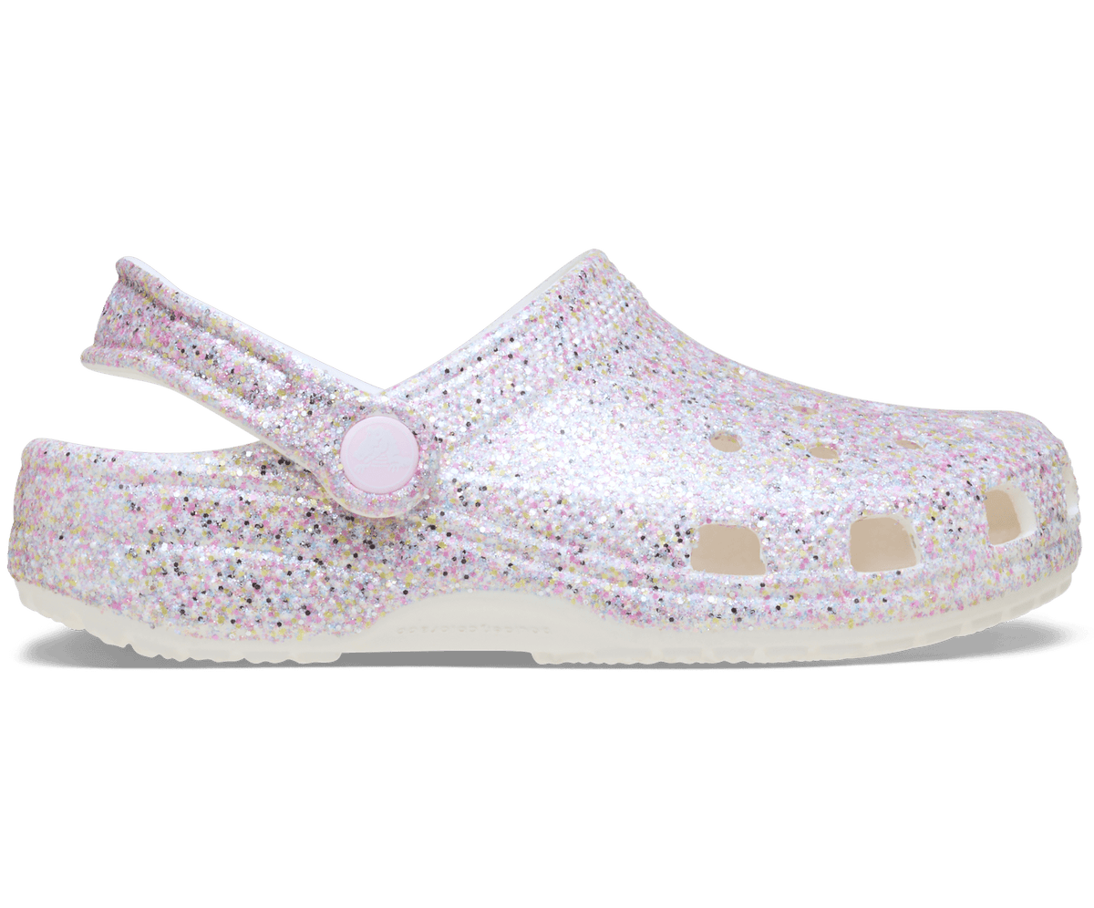 Kids' Classic Fantasy Glitter Clog - White