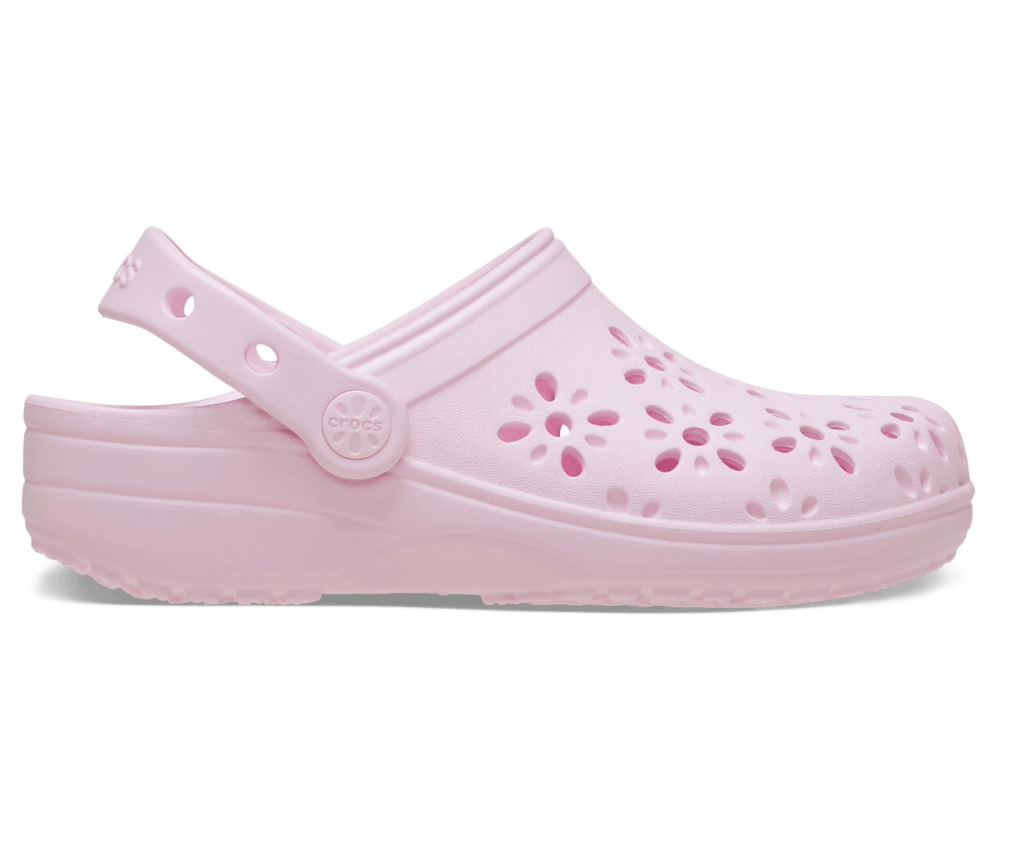 Kids' Classic Floral Cut-Out Clog - Pink Milk