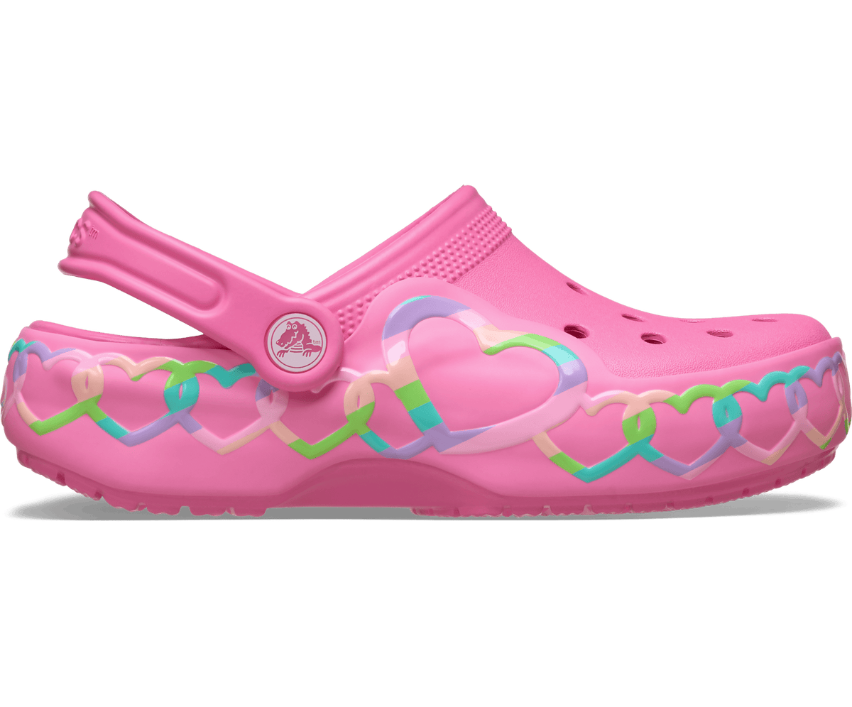 Kids' Classic Heart Lights Clog - Pink Lemonade