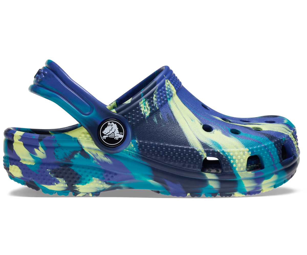 Kids' Classic Marbled Clog - Navy / Turbo Teal