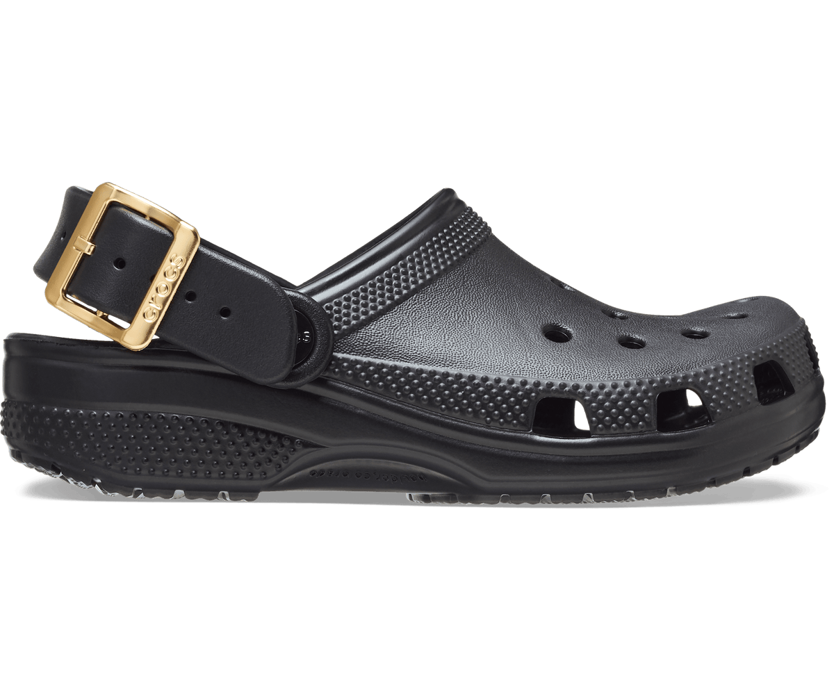 Kids' Classic Metallic Buckle Clog - Black