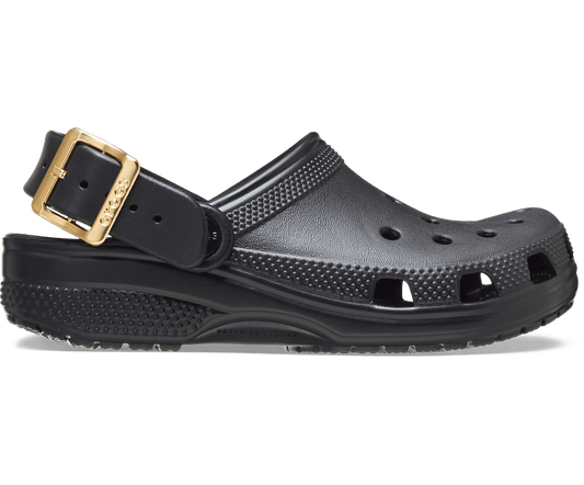 Kids' Classic Metallic Buckle Clog - Black