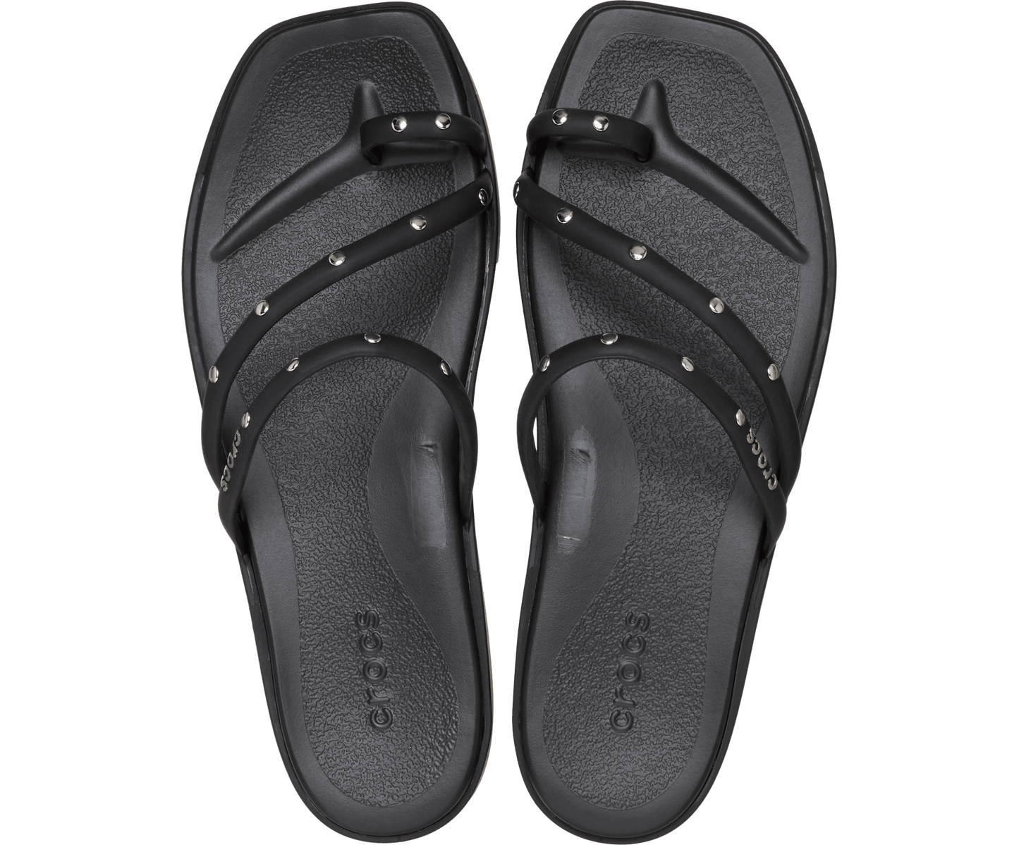 Miami Toe Loop Studded Sandal - Black