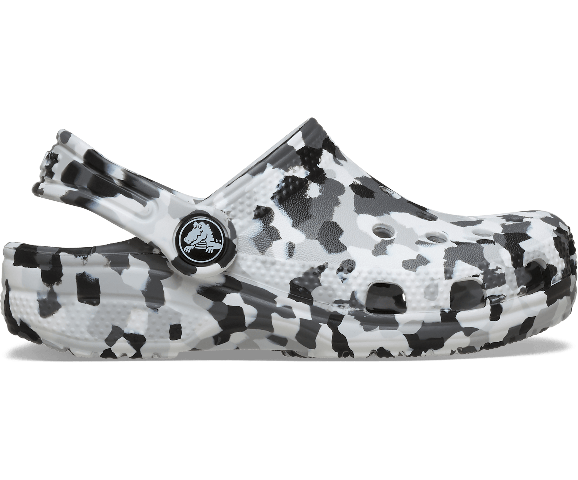Toddler Classic Confetti Clog - Black / White
