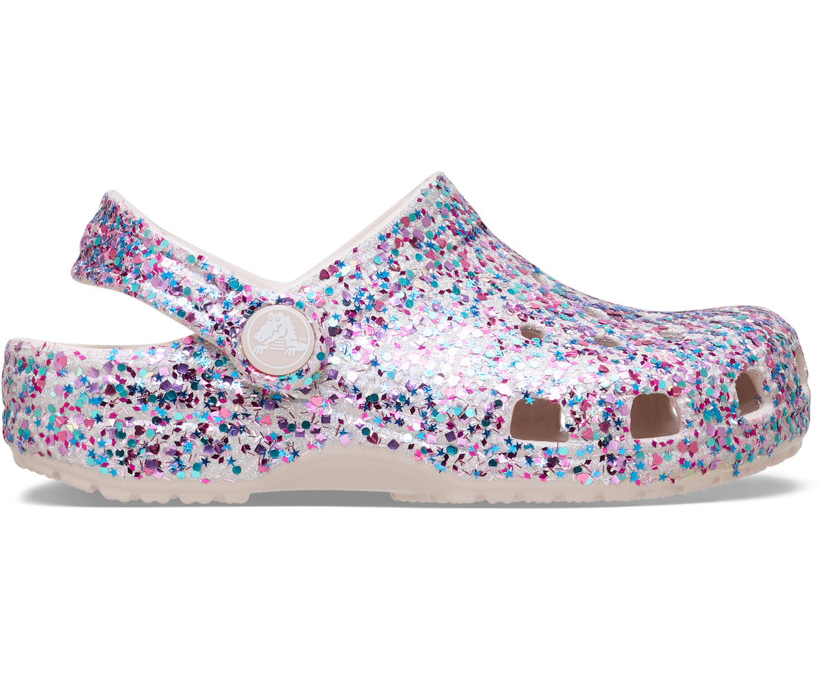 Toddler Classic Dazzle Glitter Clog - Cocoa Crème