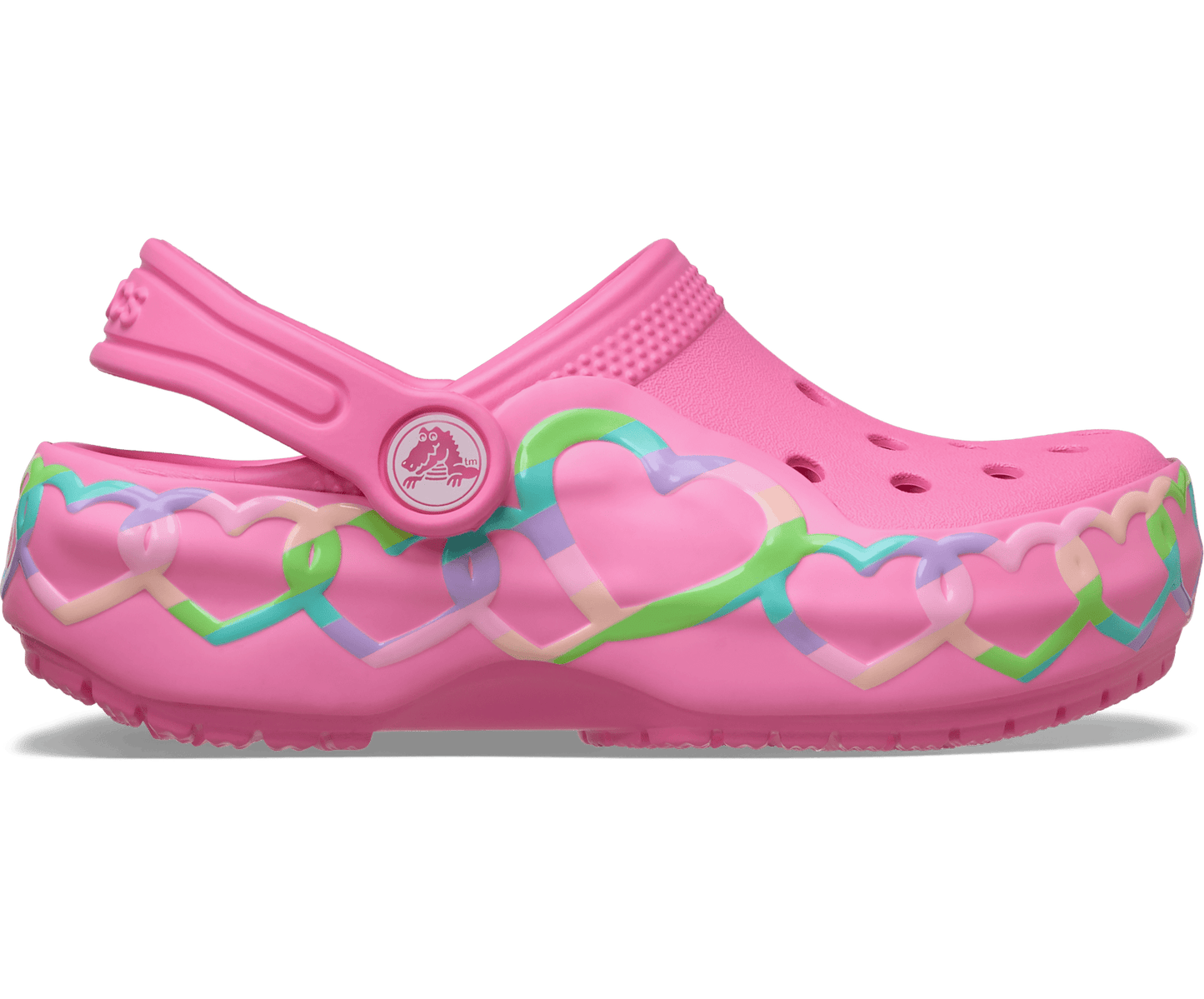 Toddler Classic Heart Lights Clog - Pink Lemonade