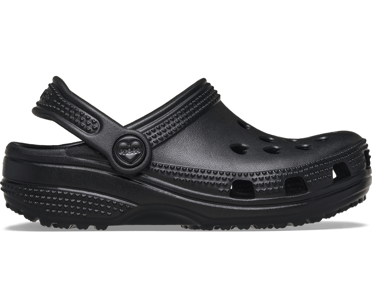 Toddler Classic Hearts Cut Out Clog - Black