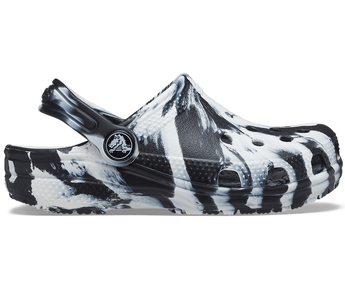 Toddler Classic Marbled Clog - Black / White
